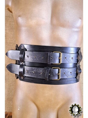 Jaret Leather plate belt (Fighter)