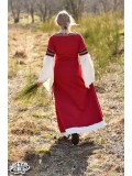 Alvina medieval dress - Red/Natural