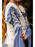 Medieval dress Amalia - Nature/Blue-grey