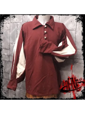 Canvas shirt Olaf  Wine Red/Nature