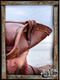 Pirate hat faux leather - Brown