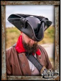 Pirate hat faux leather - Black