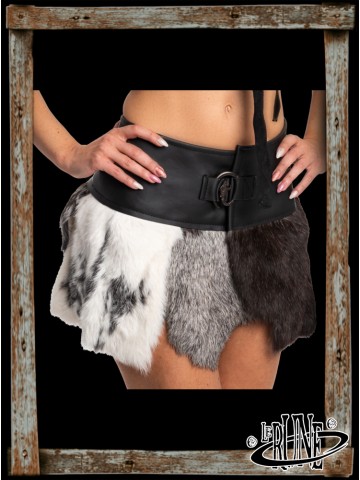 Skyri fur skirt black