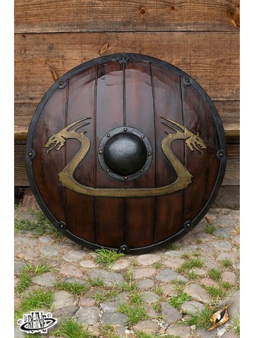 Viking Dragon Shield - Wood (80cm)