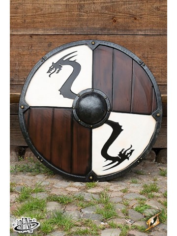 Viking Dragon Shield - White (80cm)
