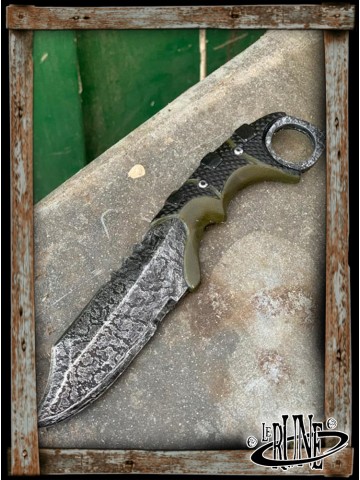 Coreless Tactical Throwing Knife - Green - 21 cm