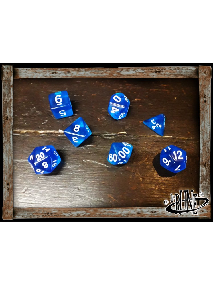 Dices set for RPG (7) - Blue Clear