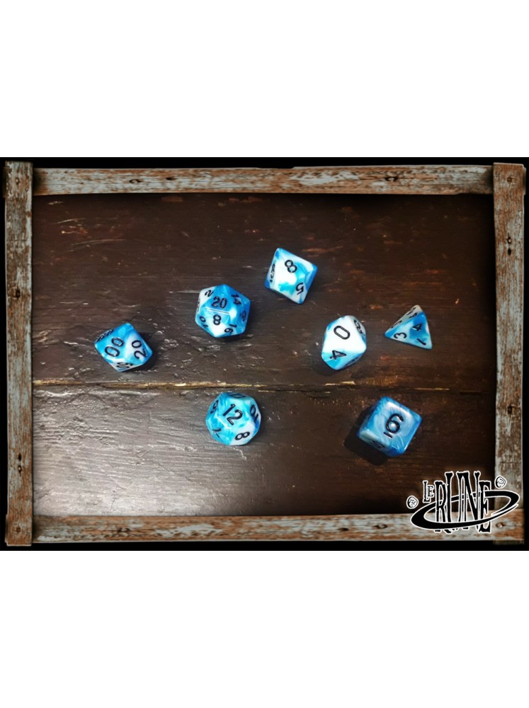 Dices set for RPG (7) - Blue/White Galaxy