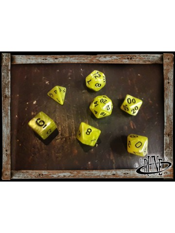 Dices set for RPG (7) - Yellow Marble 