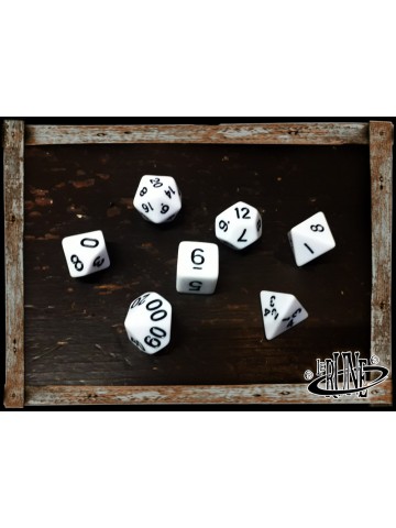 Dices set for RPG (7) - White Opaque