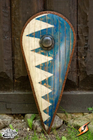 Scudo Normanno - Blu/Bianco - 115x58 cm