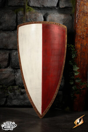 Scudo "Heater" - Bianco/Rosso - 92x55 cm